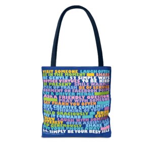 52 Simple Ways to Be Kind Tote Bag - Back