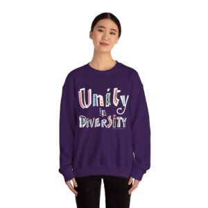 Unity in Diversity Crewneck Sweatshirt - Purple