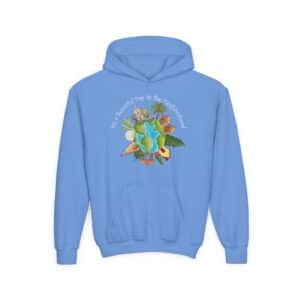 “It’s a Beautiful Day in the Neighborhood” Kid’s Hooded Sweatshirt - Carolina Blue