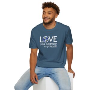 Love Your Neighbor/As Yourself T-Shirt - Indigo Blue