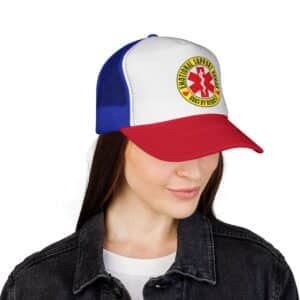 Emotional Support Human Trucker Caps - Red & Blue