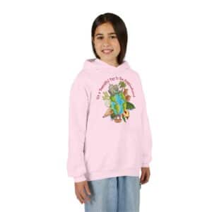 “It’s a Beautiful Day in the Neighborhood” Kid’s Hooded Sweatshirt - Light Pink
