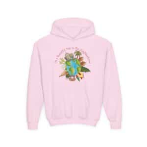 “It’s a Beautiful Day in the Neighborhood” Kid’s Hooded Sweatshirt - Light Pink
