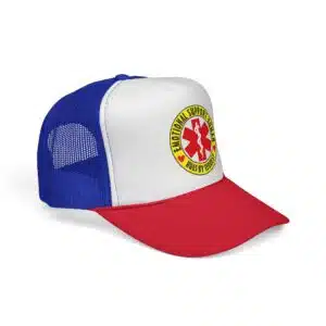 Emotional Support Human Trucker Caps - Red & Blue