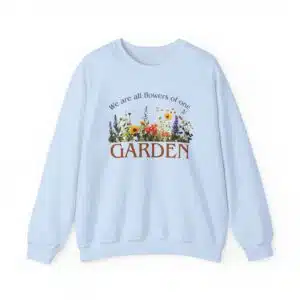 Flowers of One Garden Crewneck Sweatshirt - Light Blue