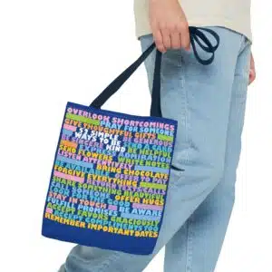 52 Simple Ways to Be Kind Tote Bag - 13" x 13"