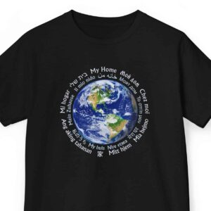 [Earth] My Home in 18 Languages, Kid’s Tee - Black