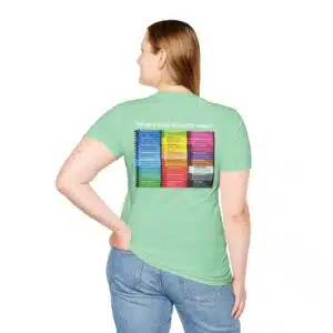 “Color Your Life with Character” Virtue Crayon T-Shirt – Mint Green Back