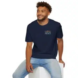 Nine Ways to Work for Peace T-Shirt - Navy front