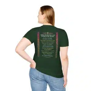 Nine Ways to Work for Peace T-Shirt - Forest Green