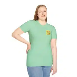 “Color Your Life with Character” Virtue Crayon T-Shirt – Mint Green Front