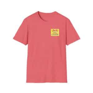 “Color Your Life with Character” Virtue Crayon T-Shirt – Coral Silk Front