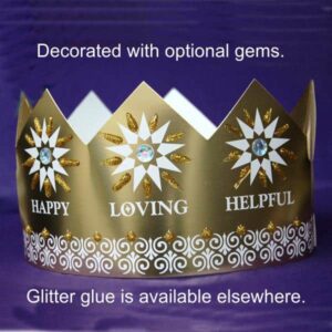 Acrylic self-adhesive gems are optional